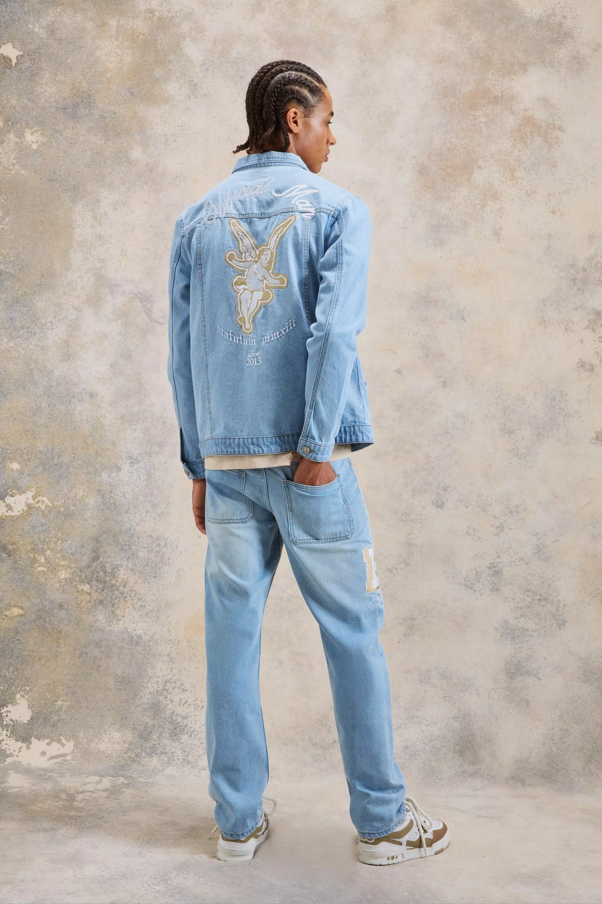 Applique And Embroidered Denim Jacket